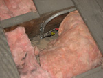 Old insulation in floor